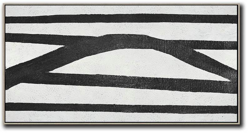Original Abstract Painting Canvas Art,Oversized Panoramic Minimal Art On Canvas - Original Art